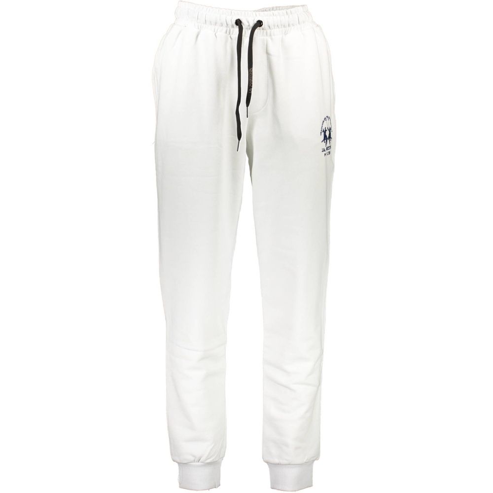 La Martina White Cotton Pant - Stylish Comfort for Every Occasion
