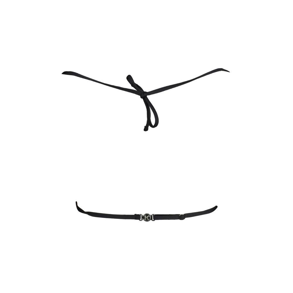 Karl Lagerfeld Yellow Elastane Triangle Swimsuit