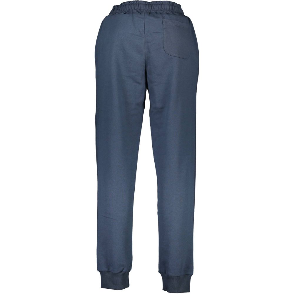 La Martina Blue Cotton Pant - Stylish Comfort for Active Living