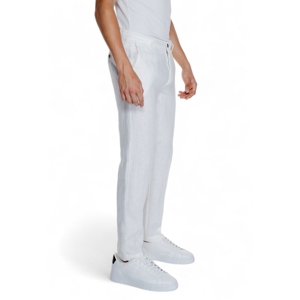 Borghese White Linen Pant for Men