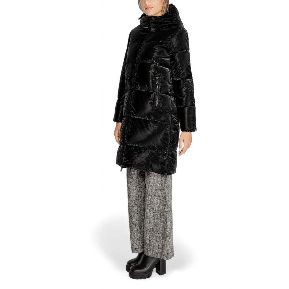 Cleré Black Polyester Women's Jacket & Coat