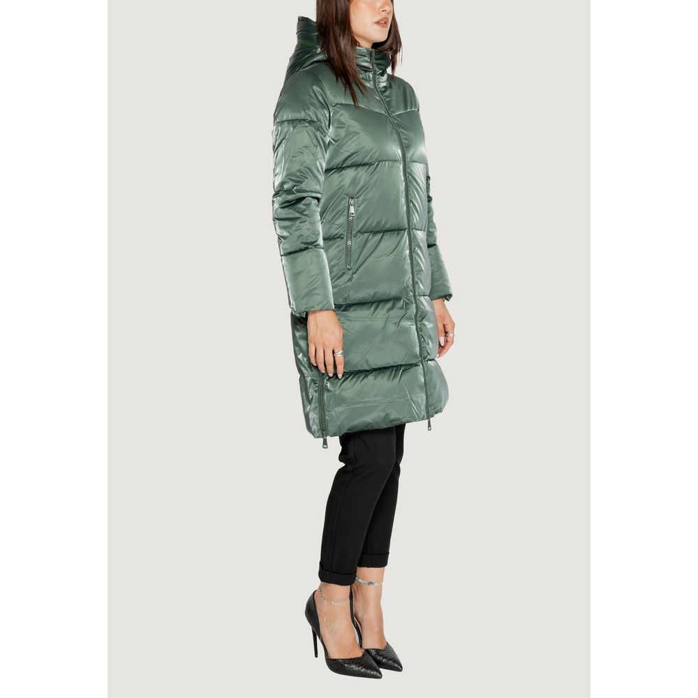 Cleré Green Polyester Jacket & Coat for Women