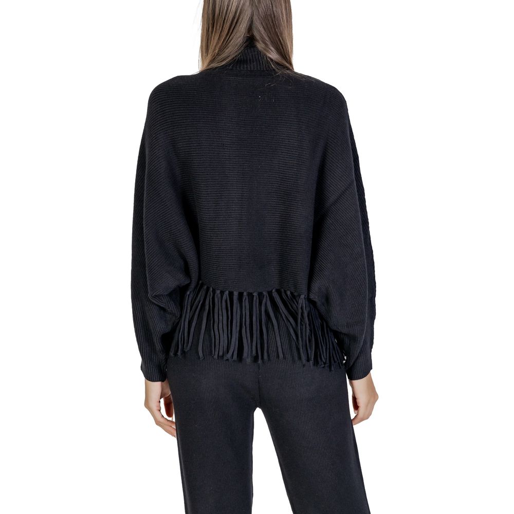 Cleré Black Viscose Turtleneck for Women