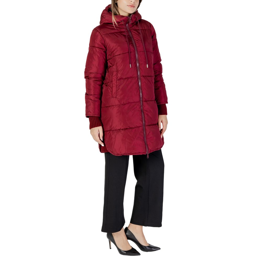 Cleré Red Polyester Jacket & Coat for Women
