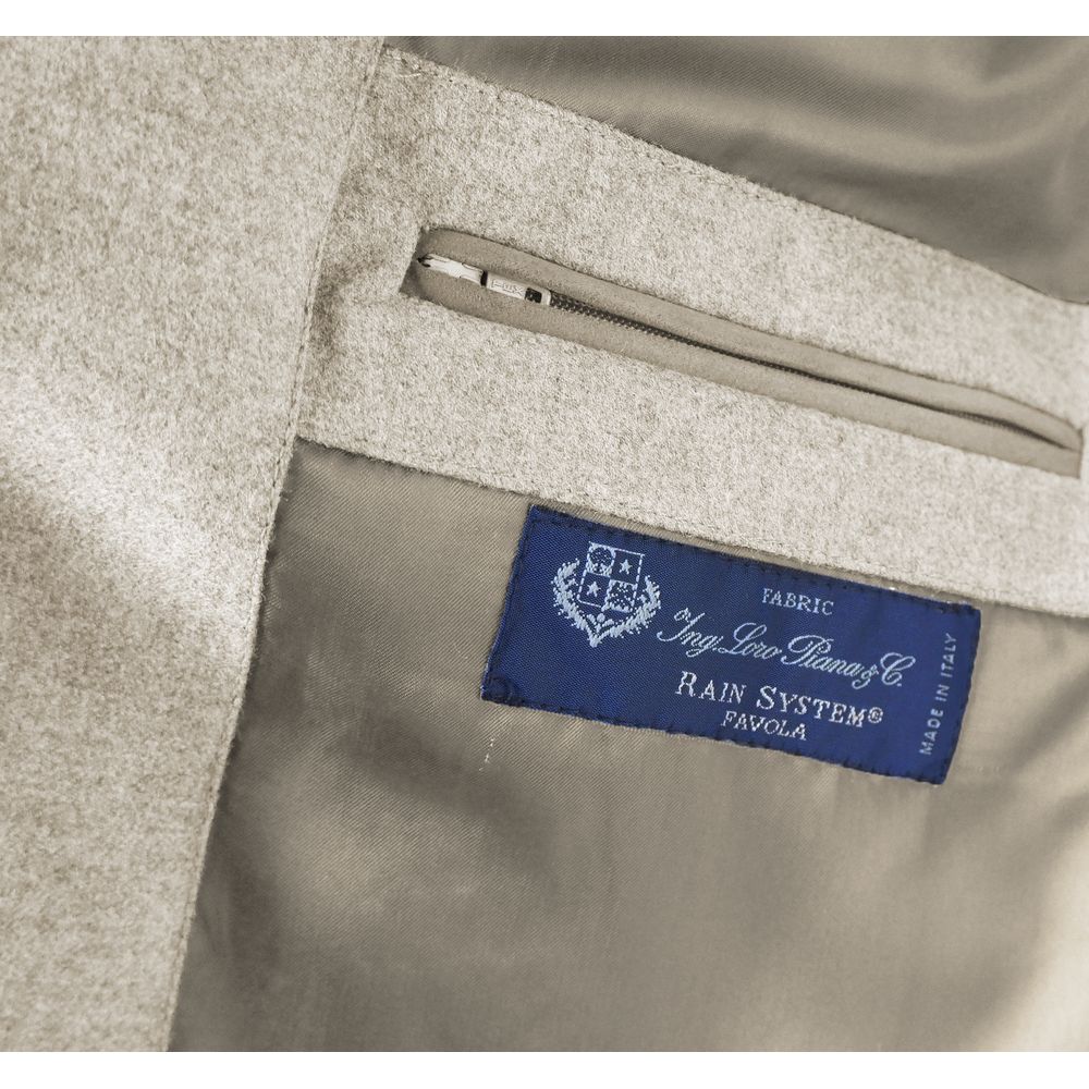 Loro Piana Made in Italy Beige Wool Sleeveless Jacket