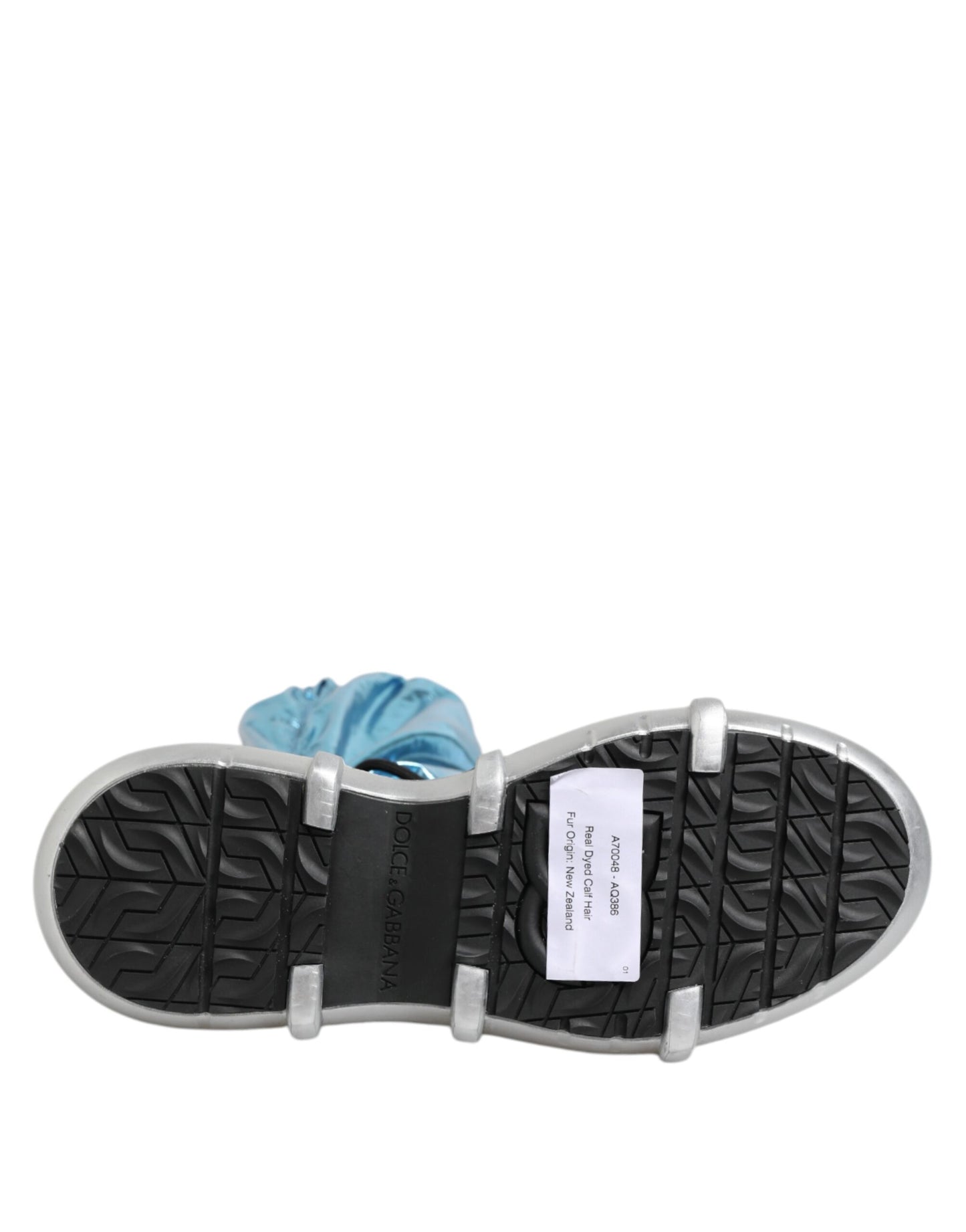 Dolce & Gabbana Blue Lace Up Over The Knee Socks Men Boots