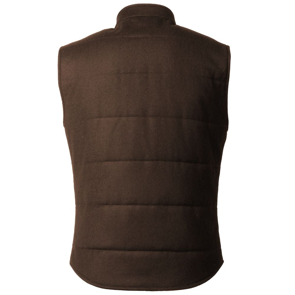 Loro Piana Made in Italy Brown Wool Sleeveless Jacket