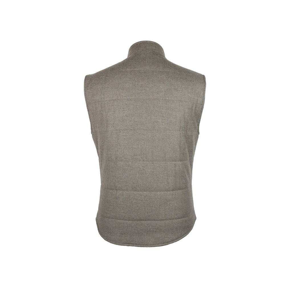 Loro Piana Brown Wool Sleeveless Jacket
