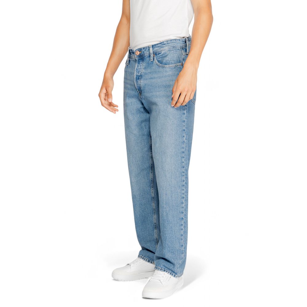 Jack & Jones Blue Cotton Relaxed Fit Jean