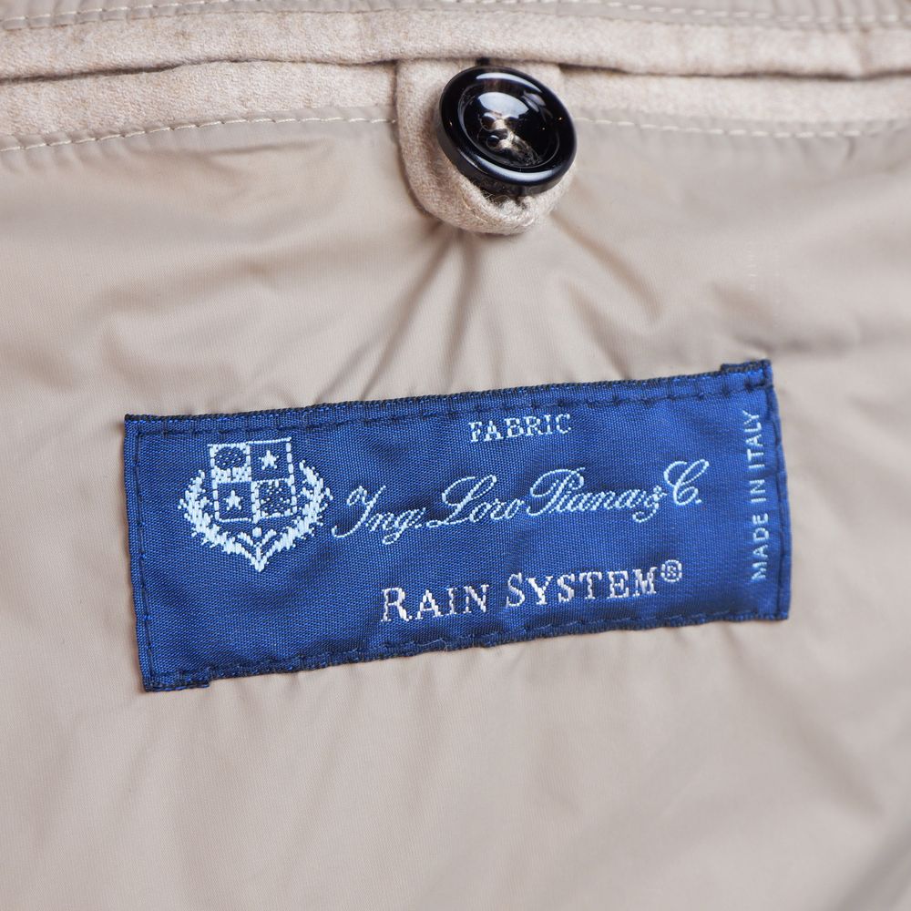 Loro Piana Beige Wool Jacket with Rain System Treatment