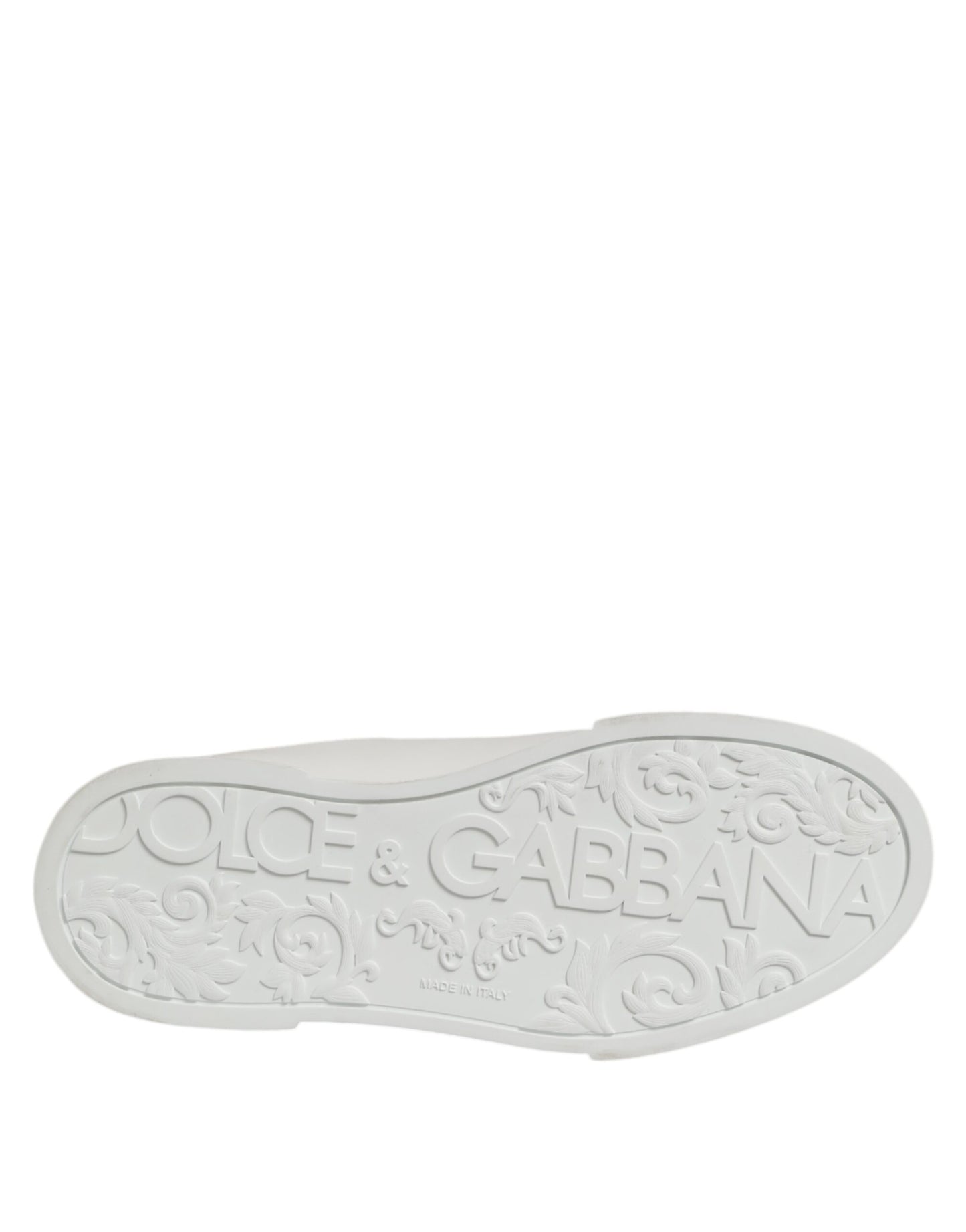 Dolce & Gabbana White Leather Lace Up Low Top Sneakers