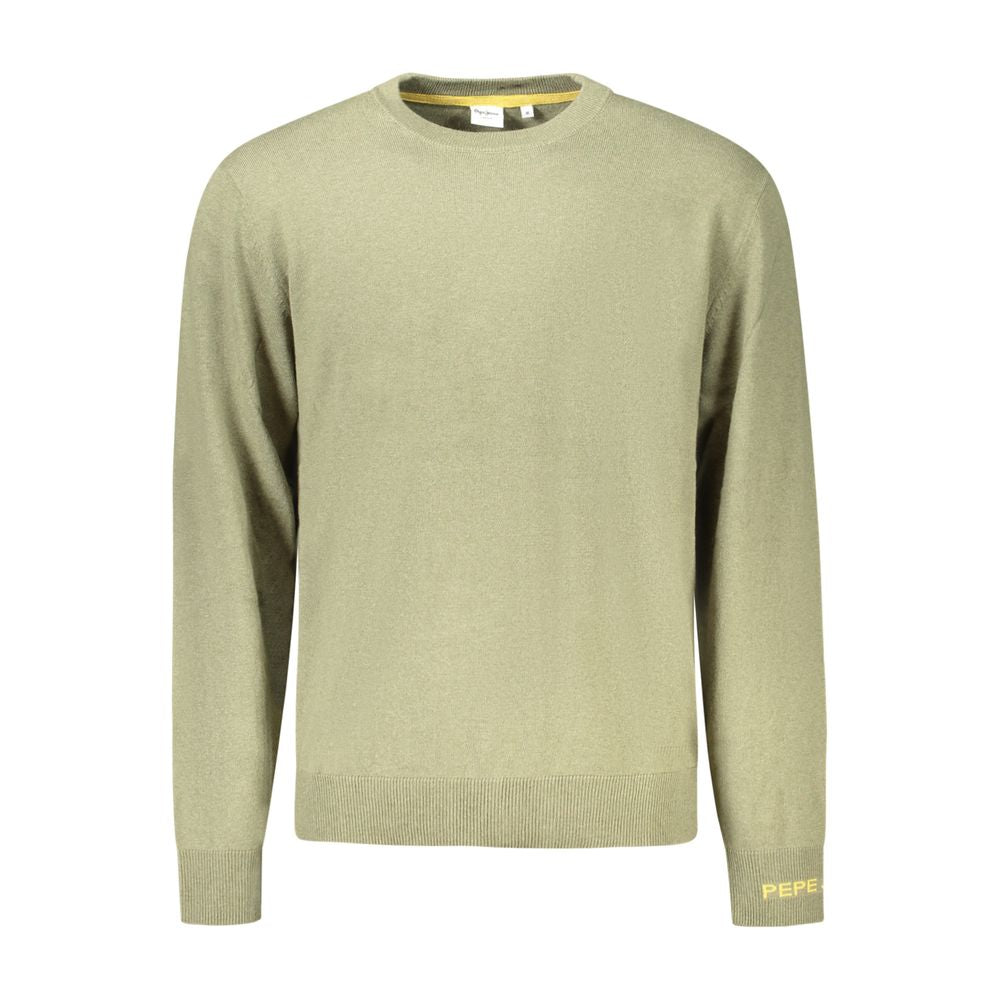 Pepe Jeans Green Cotton Sweater - Effortless Style and Comfort