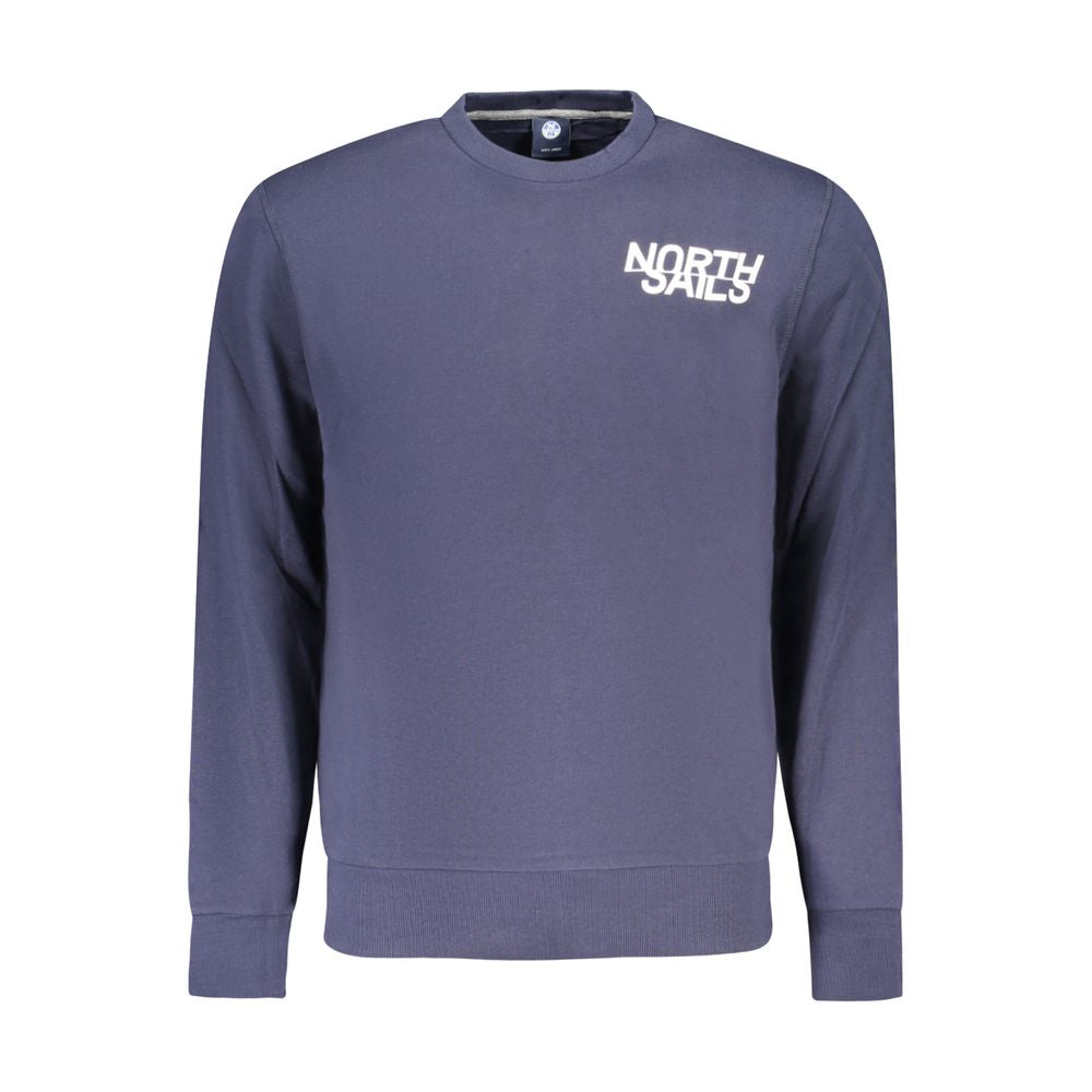 North Sails Blue Cotton Sweatshirt - Comfortable and Stylish Casualwear