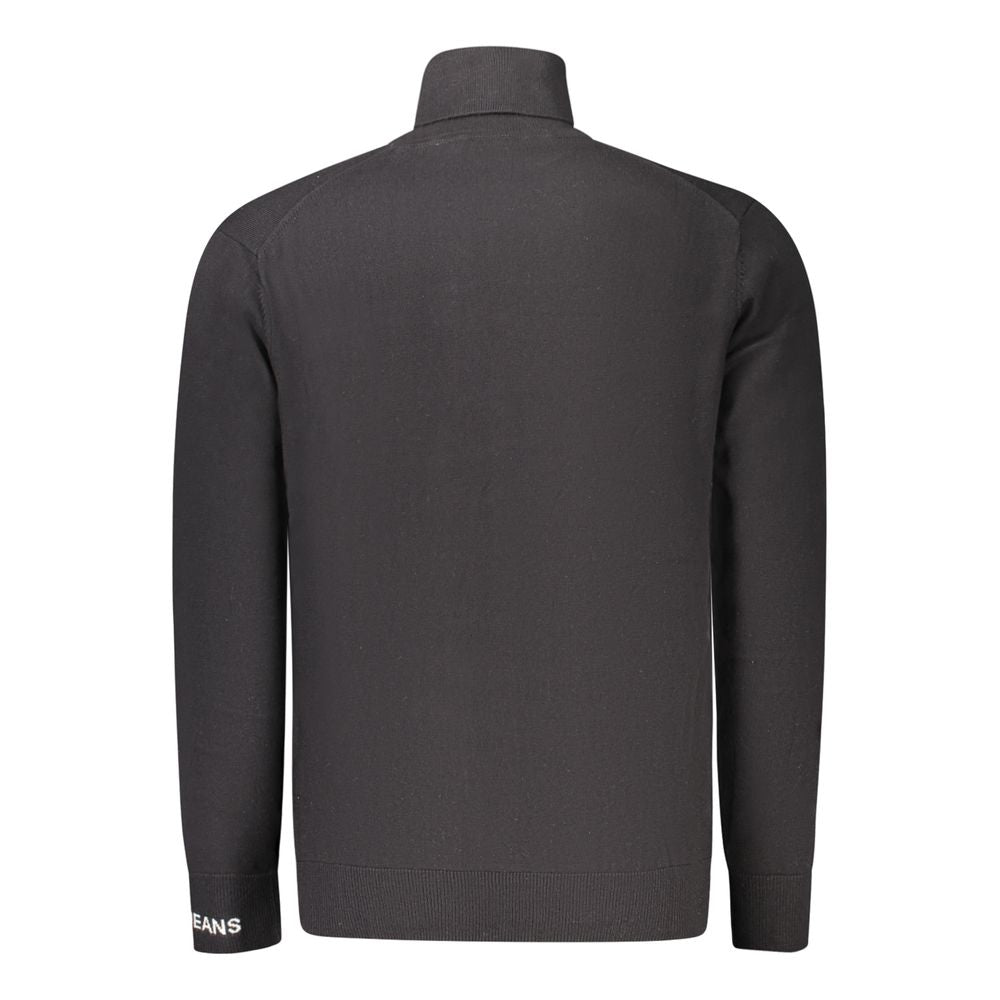 Pepe Jeans Black Cotton Turtleneck Sweater