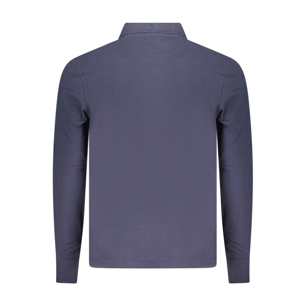 North Sails Blue Cotton Long-Sleeved Polo Shirt