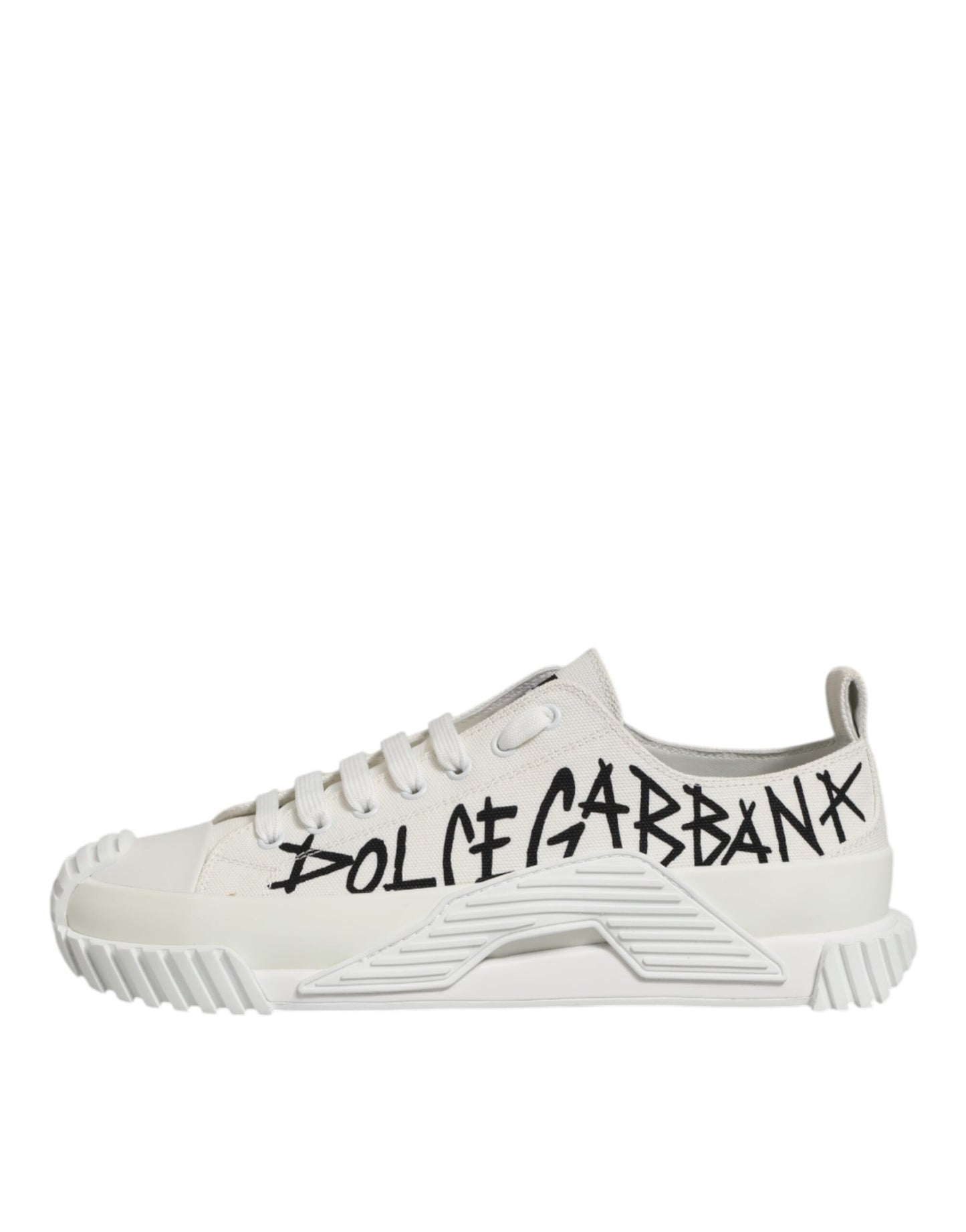 Dolce & Gabbana White Cotton NS1 Low Top Sneakers