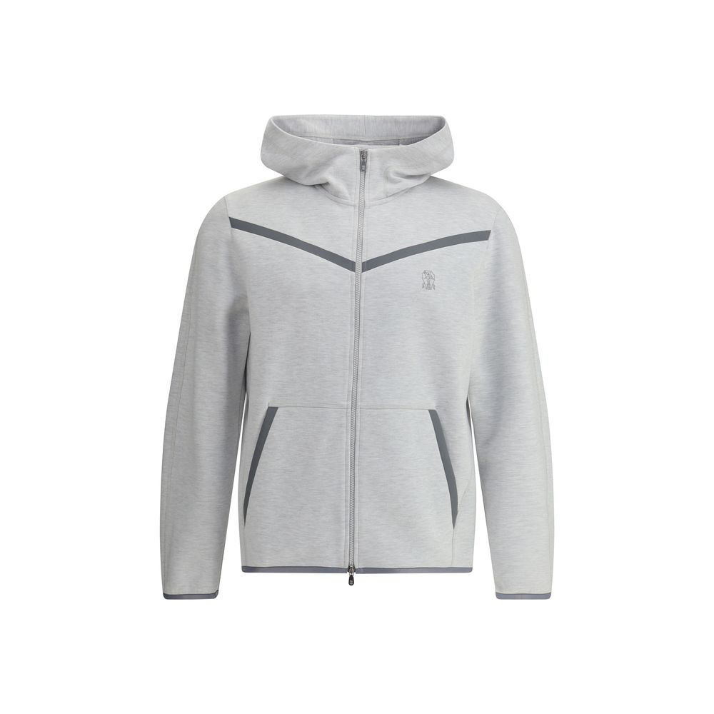Brunello Cucinelli Logoed High Collar Hoodie