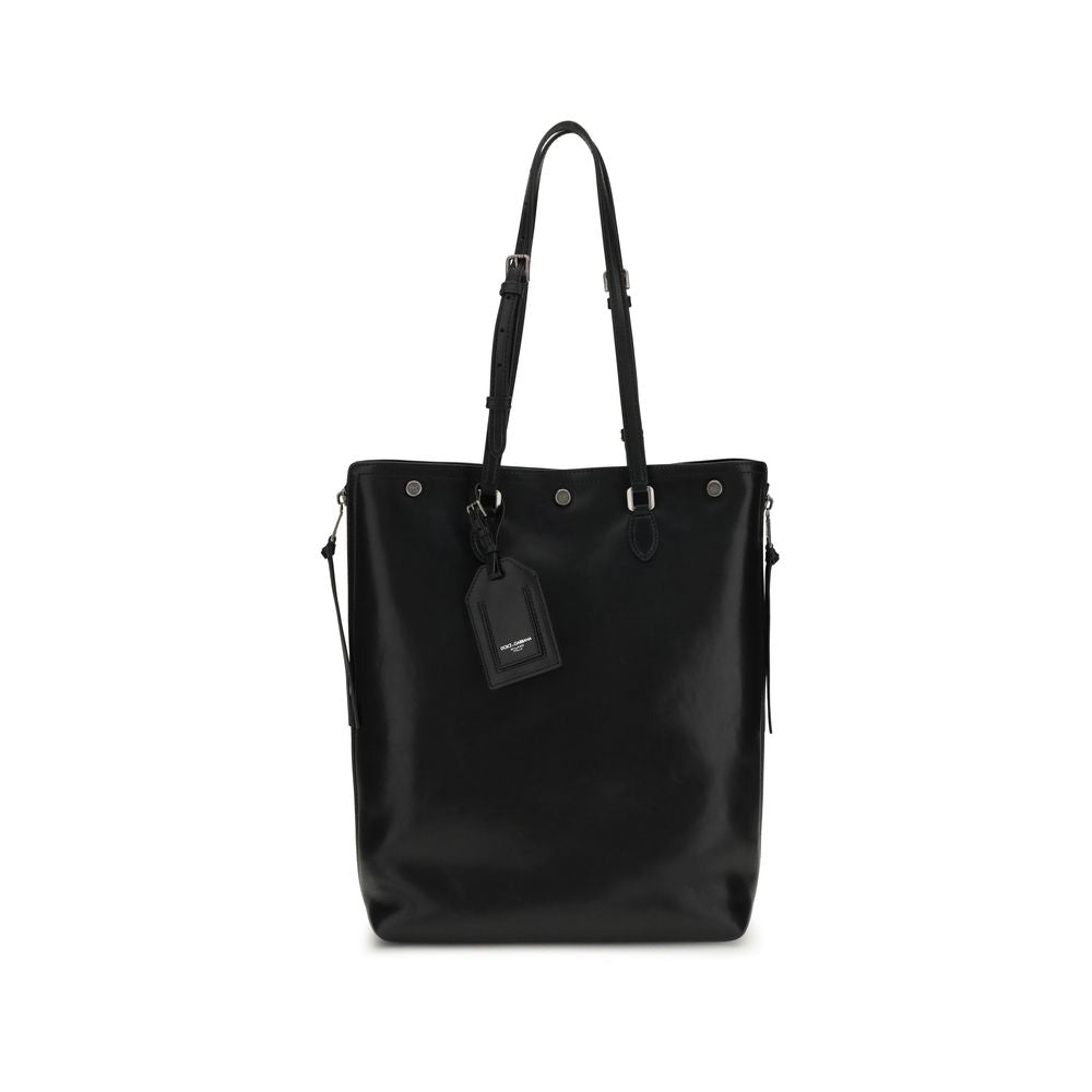 Dolce & Gabbana Leather Shoulder Tote Bag
