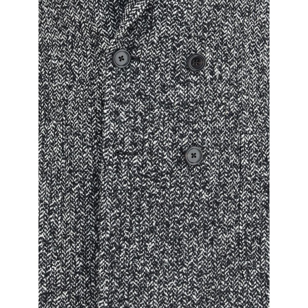 Dolce & Gabbana Portofino Double-Breasted Wool Jacket with Chevron Pattern