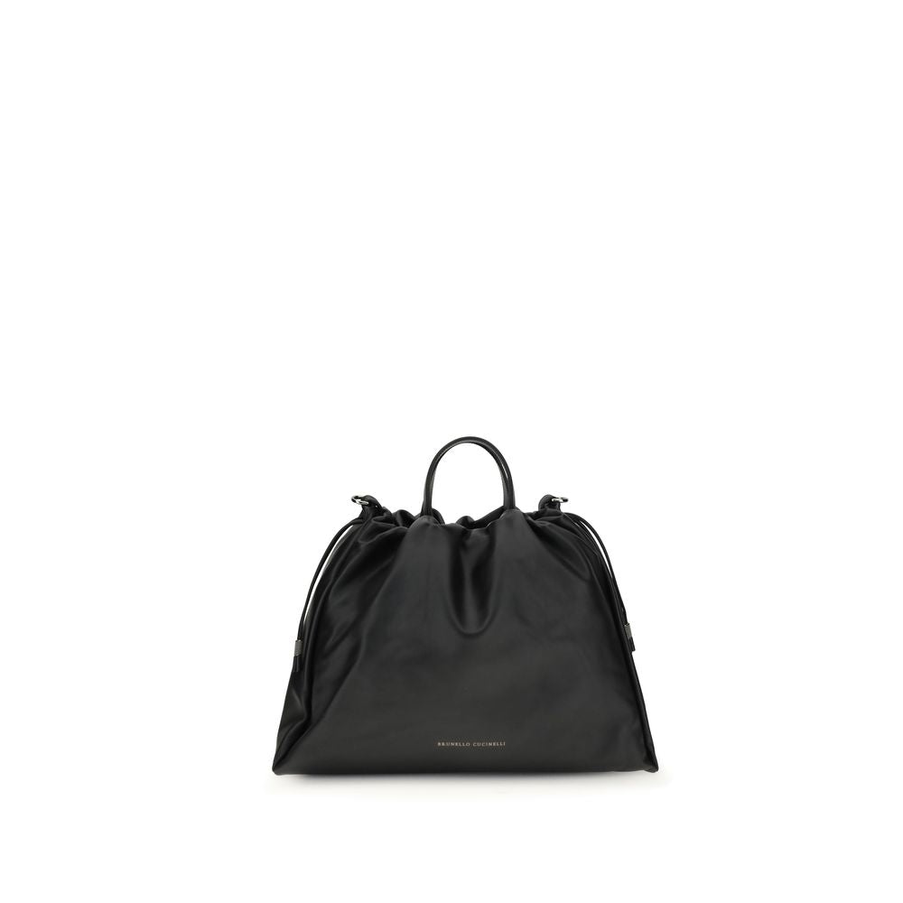 Brunello Cucinelli Monochrome Leather Shoulder Bag