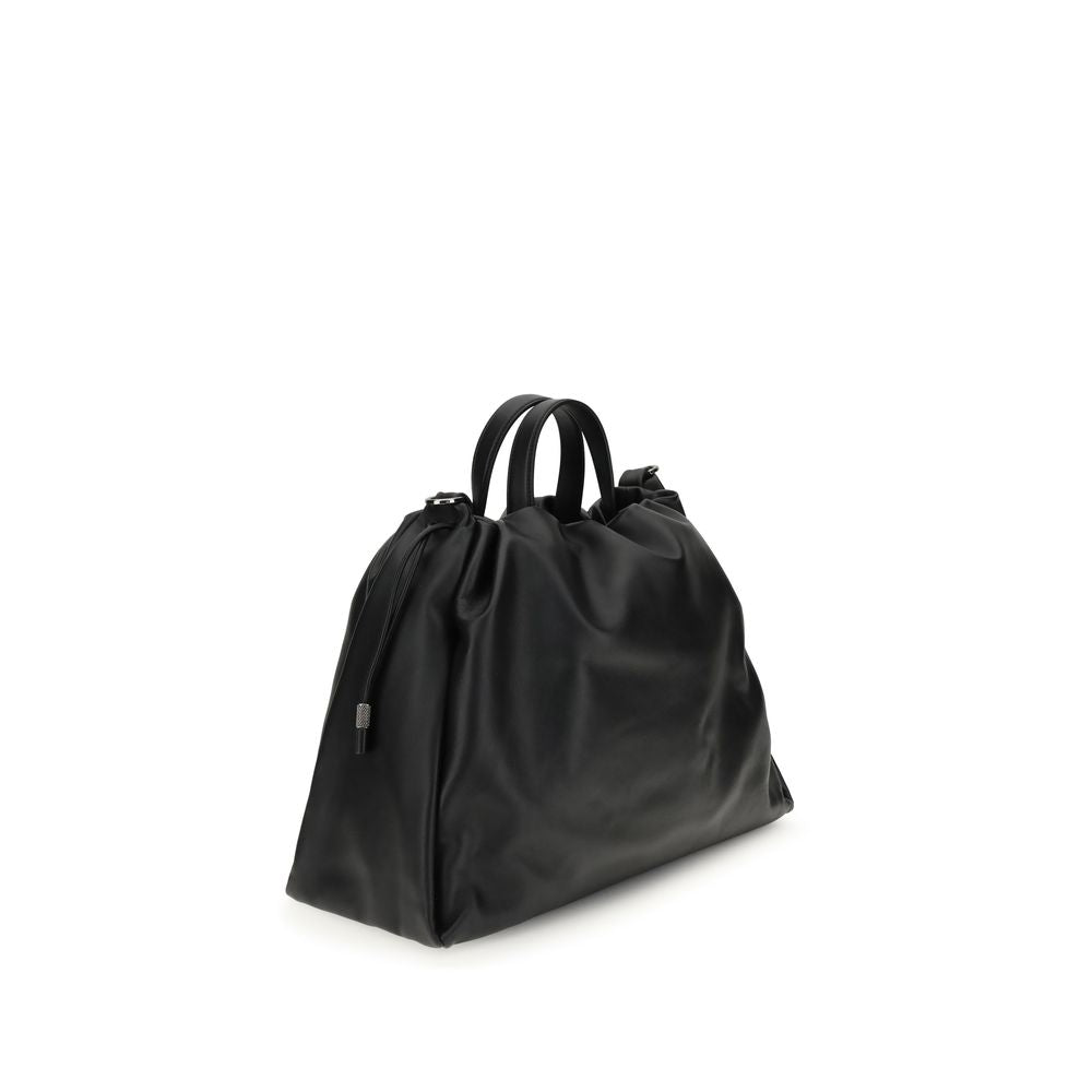 Brunello Cucinelli Monochrome Leather Shoulder Bag