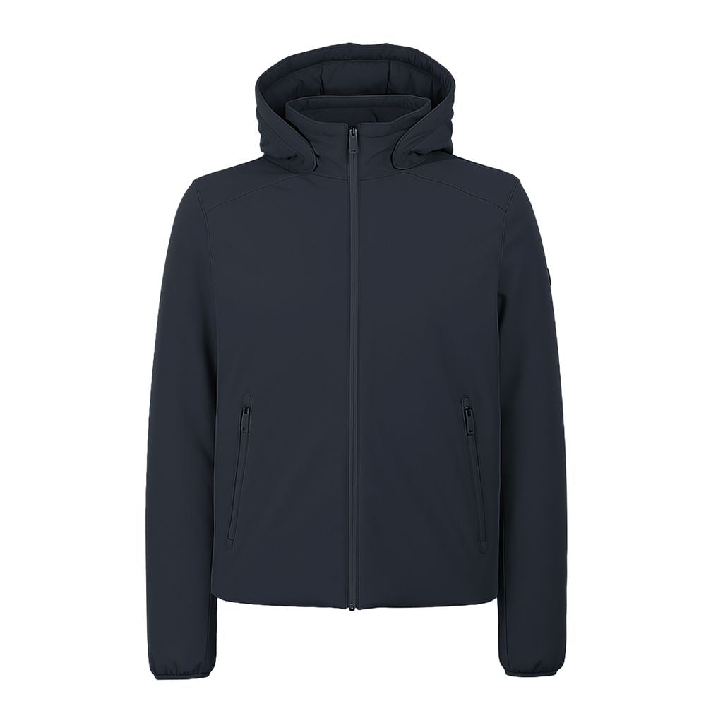 Yes Zee Blue Nylon Jacket with Hood