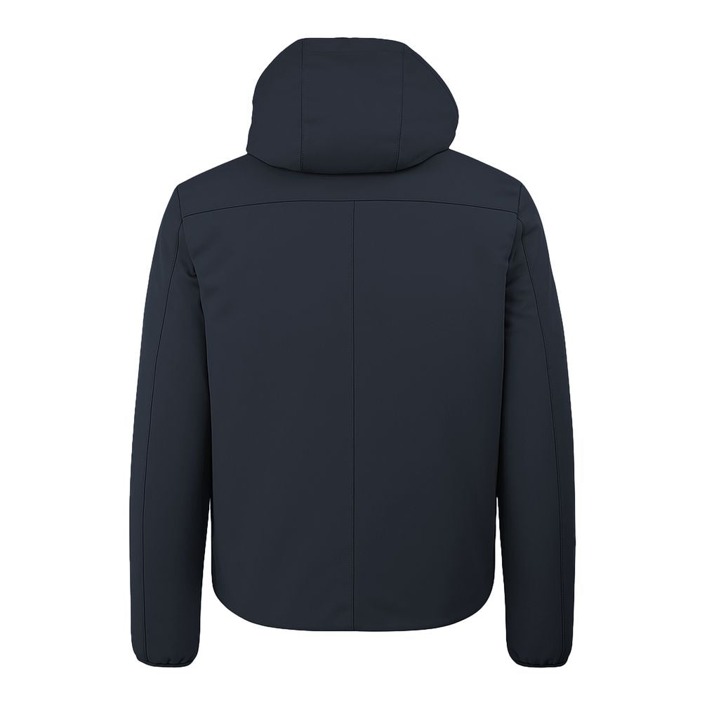 Yes Zee Blue Nylon Jacket with Hood