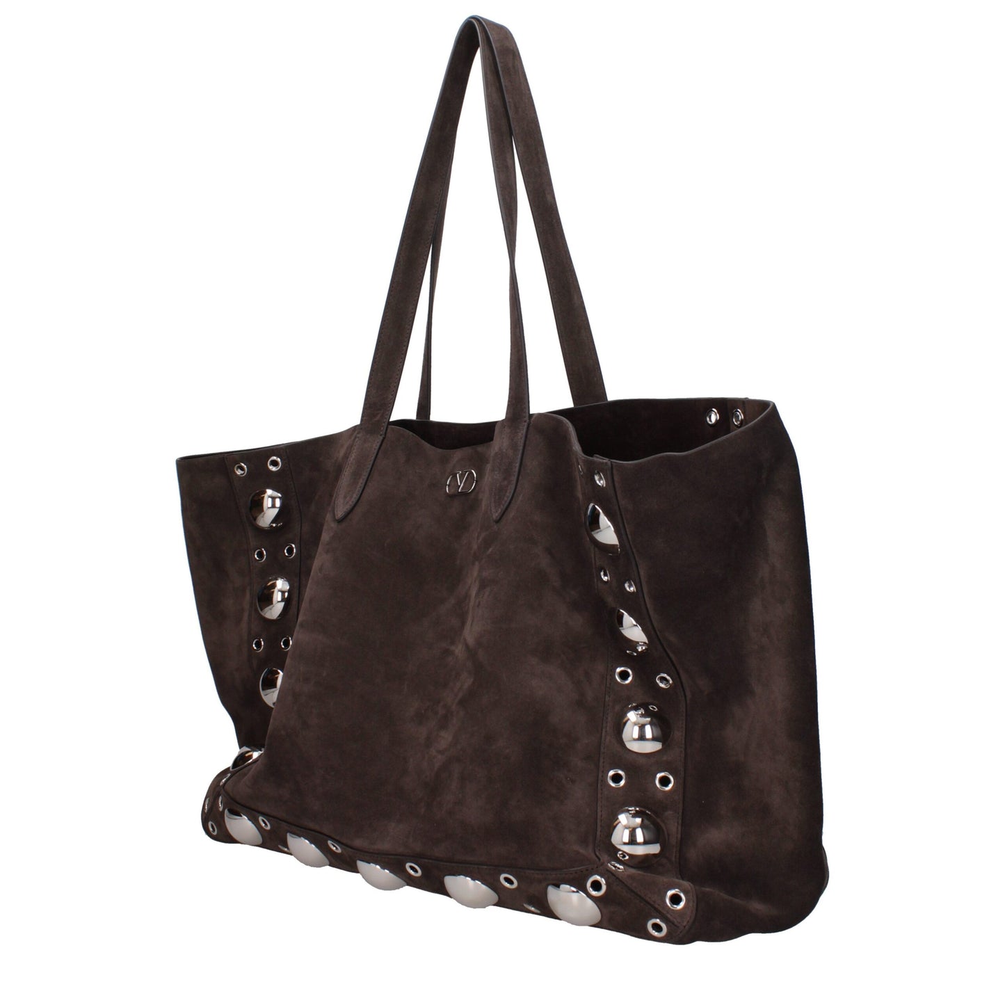 Valentino Garavani Brown Leather Shoulder Bag with Clutch
