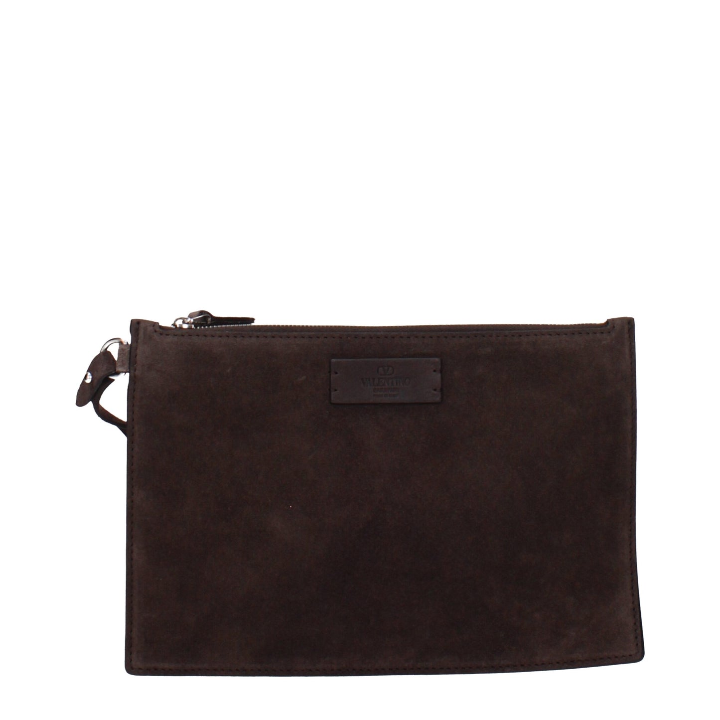 Valentino Garavani Brown Leather Shoulder Bag with Clutch