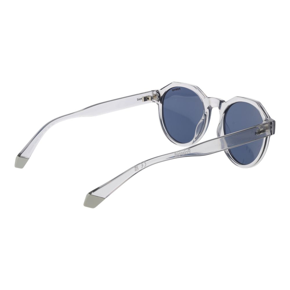 Polaroid Unisex Sunglasses – Grey Full-Rim Frame, Blue Lenses
