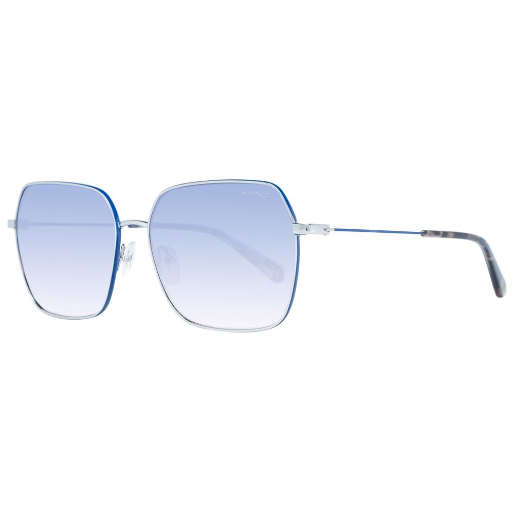 Gant Women’s Sunglasses – Silver Rectangle Frame, Blue Gradient Lenses