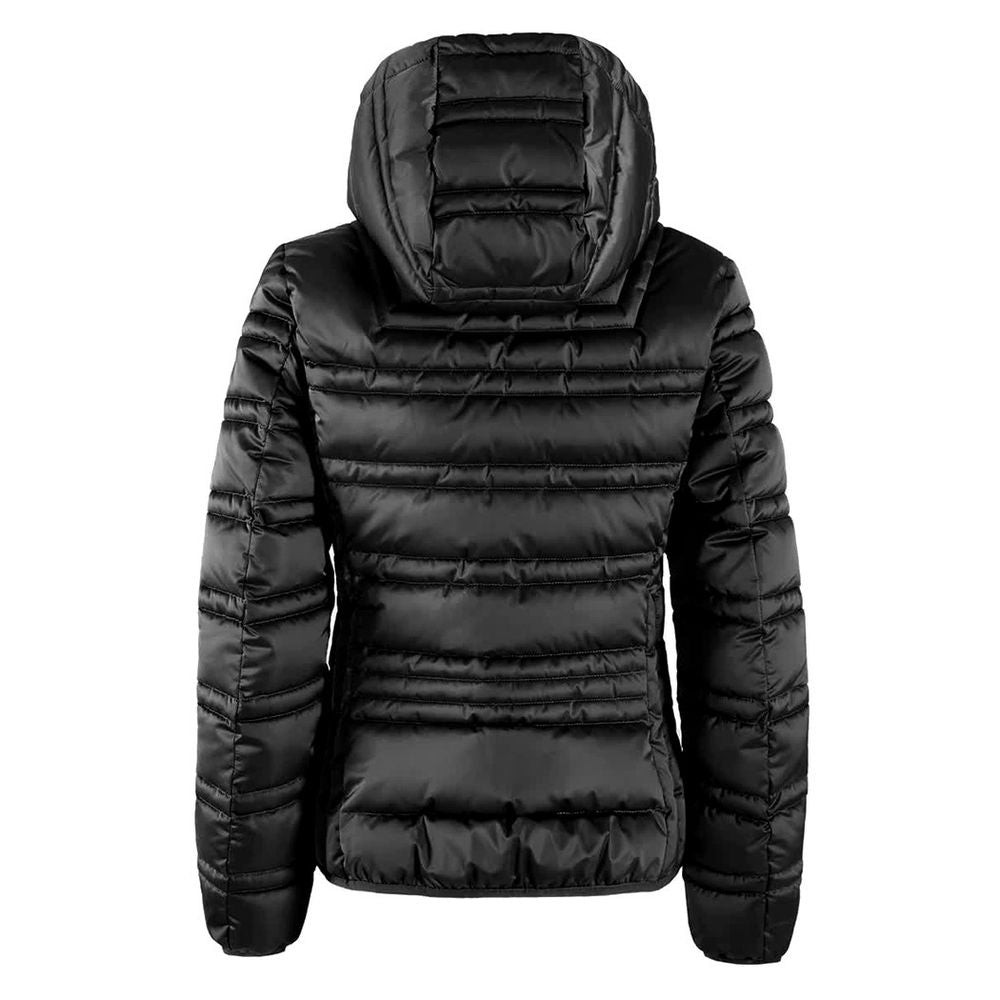 Yes Zee Black Polyester Jacket with Removable Hood