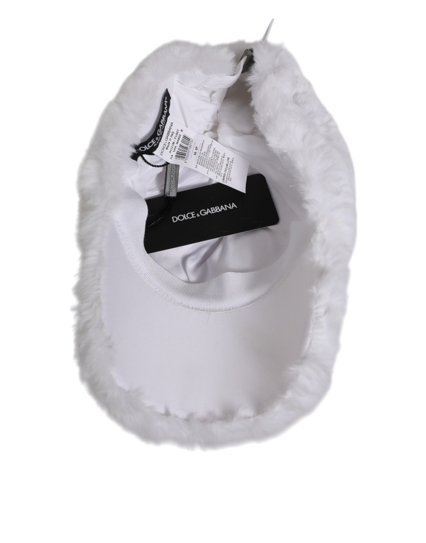 Dolce & Gabbana White Modacrylic Rapper Men Baseball Capello Hat