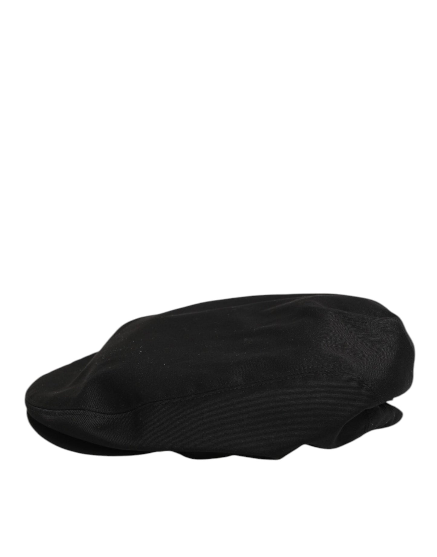 Dolce & Gabbana Black Cotton DG Logo Newsboy Cap