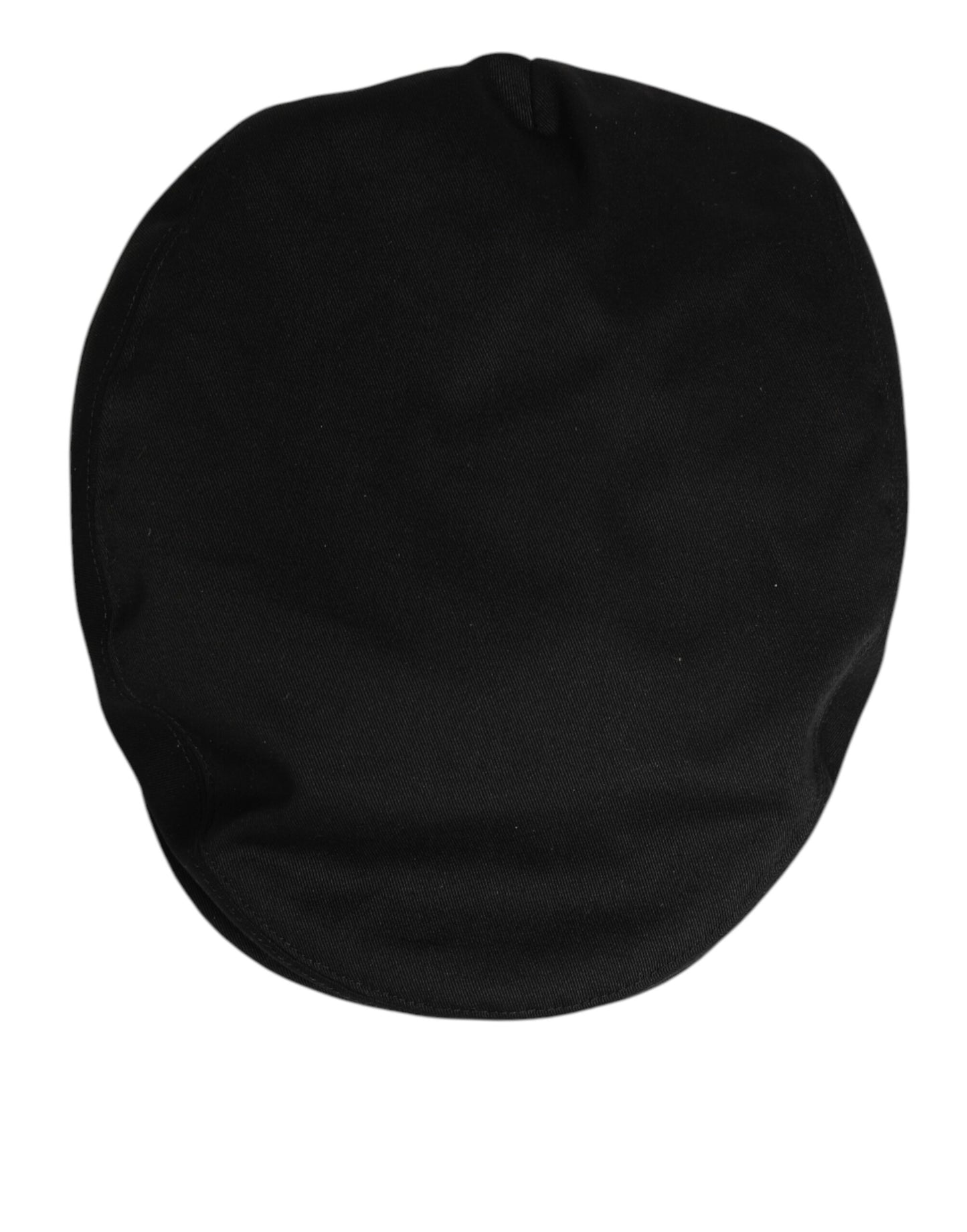 Dolce & Gabbana Black Cotton DG Logo Newsboy Cap
