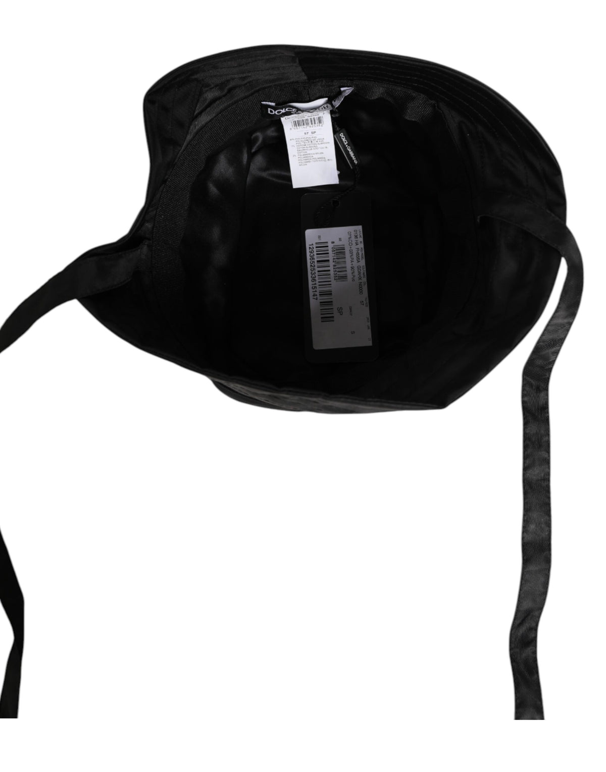 Dolce & Gabbana Black PVC Wide Brim Bucket Hat