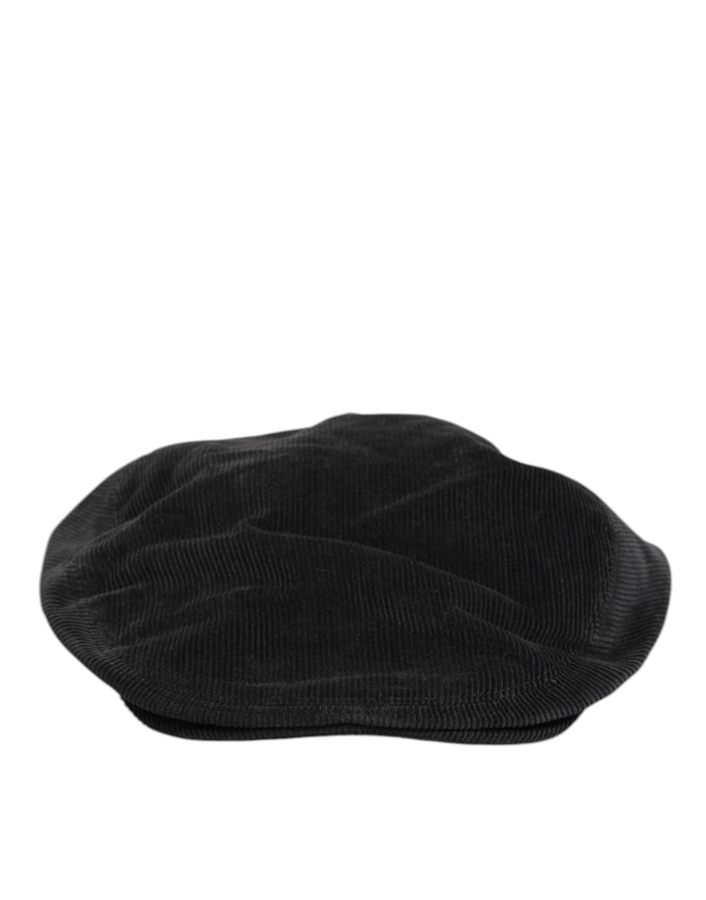 Dolce & Gabbana Black Cotton DG Logo Newsboy Cap