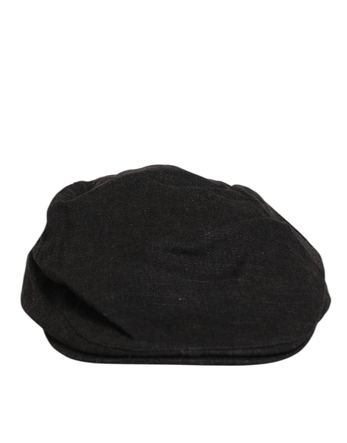 Dolce & Gabbana Black Cotton DG Logo Newsboy Cap