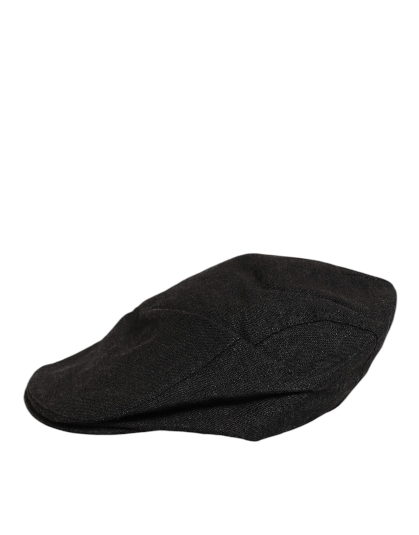 Dolce & Gabbana Black Cotton DG Logo Newsboy Cap