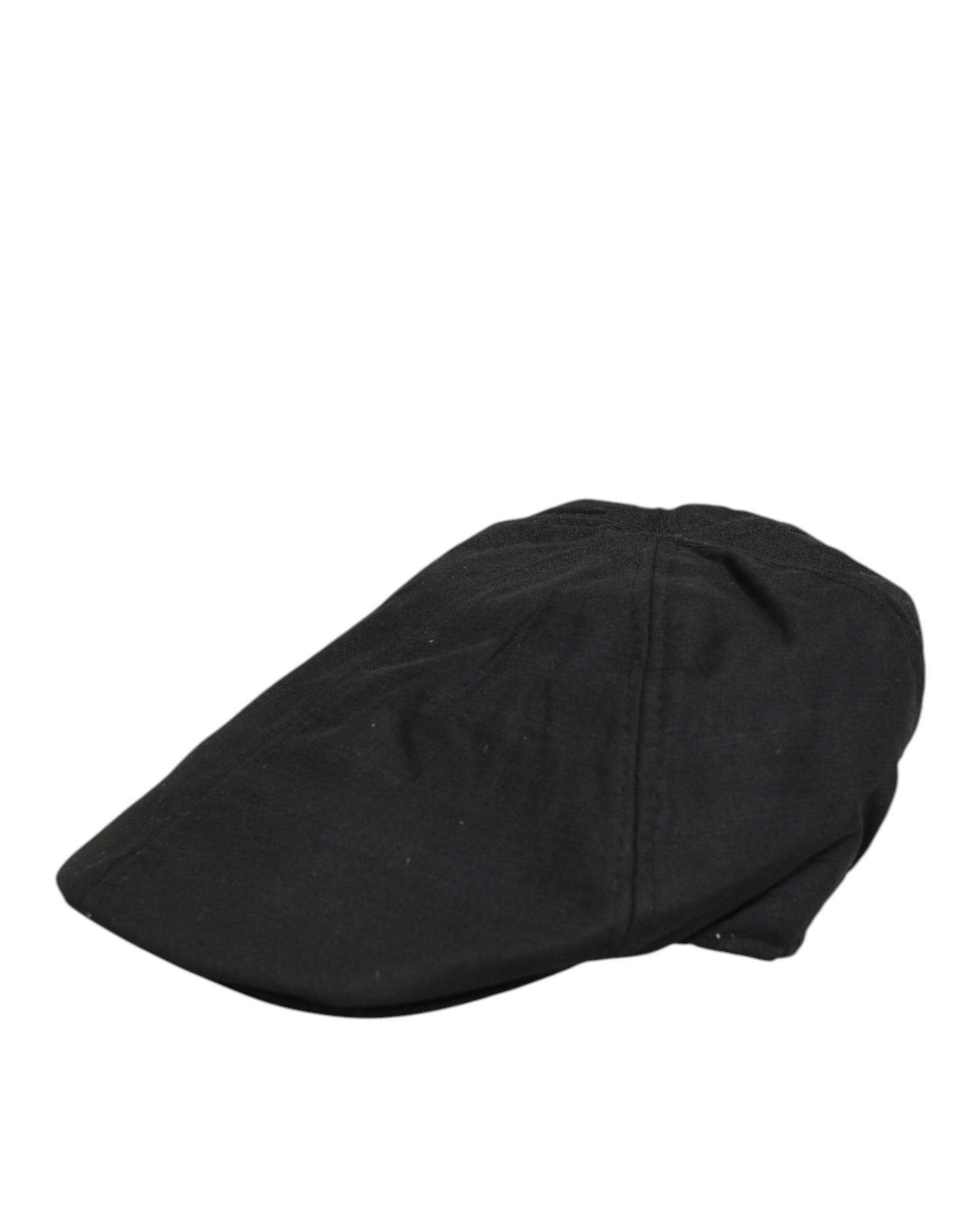 Dolce & Gabbana Black Cotton DG Logo Newsboy Cap