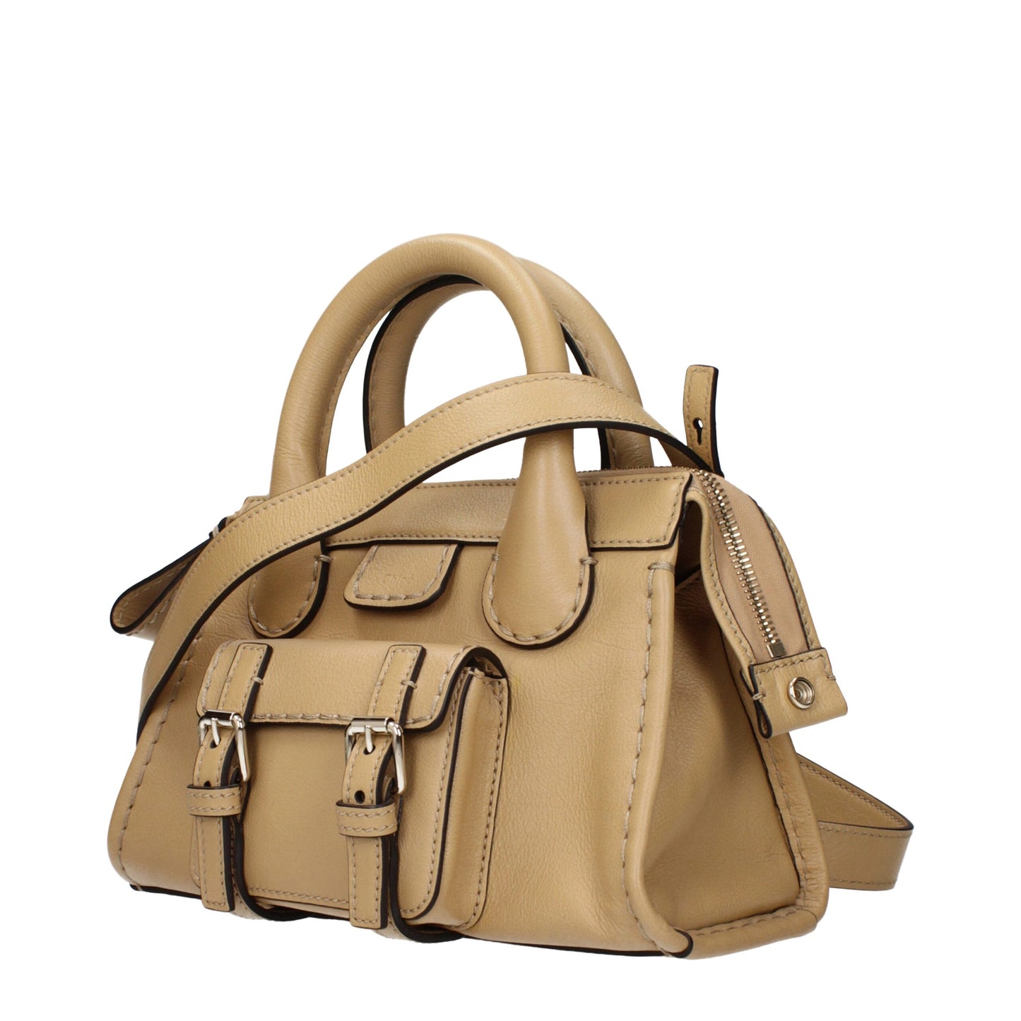 Chloé Beige Leather Edith Satchel Handbag