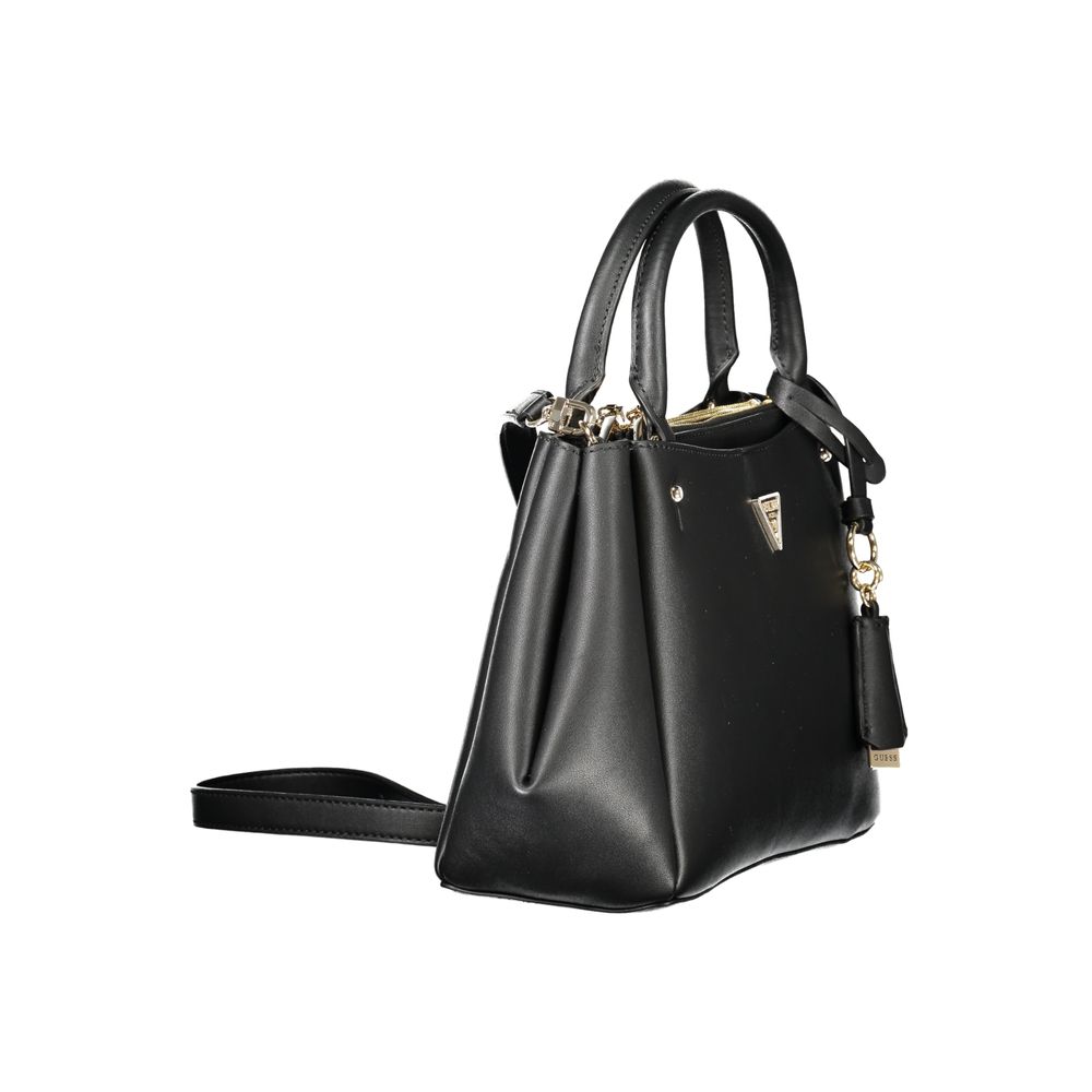 Guess Jeans Black Talent Bag – Faux Leather, Stylish Handheld Design