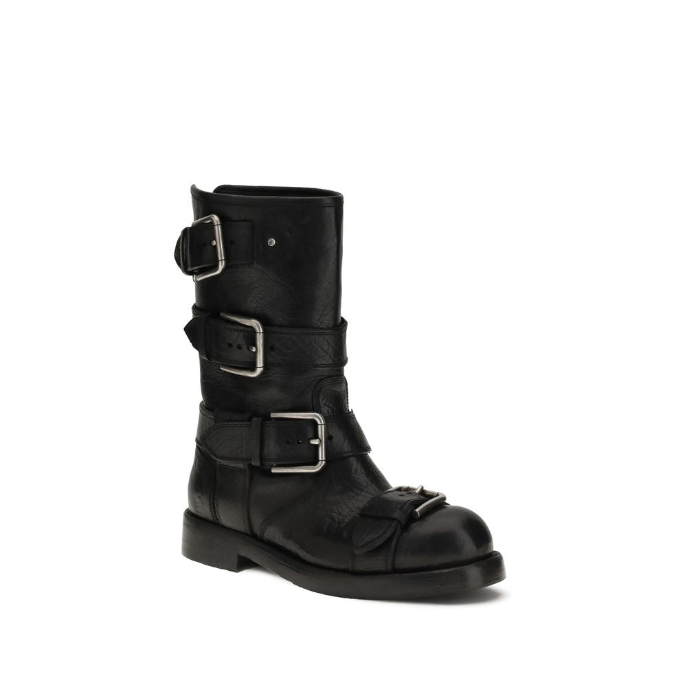 Dolce & Gabbana Buckled Leather Boots