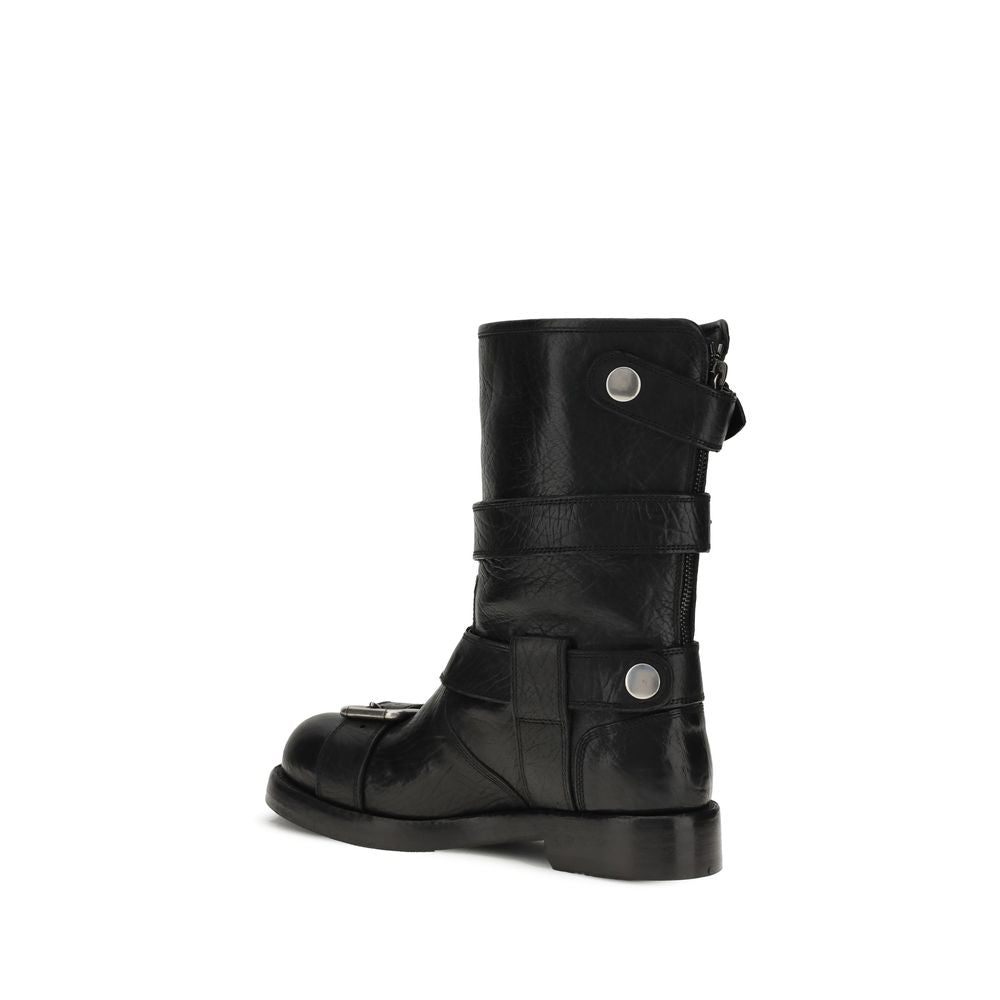 Dolce & Gabbana Buckled Leather Boots