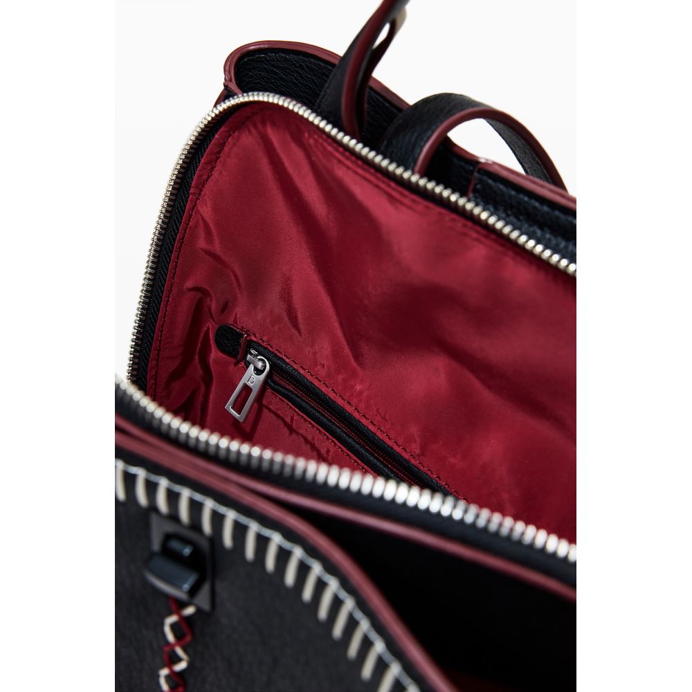 Desigual Manhattan Pespuntes Sumy Black Polyethylene Women Backpack