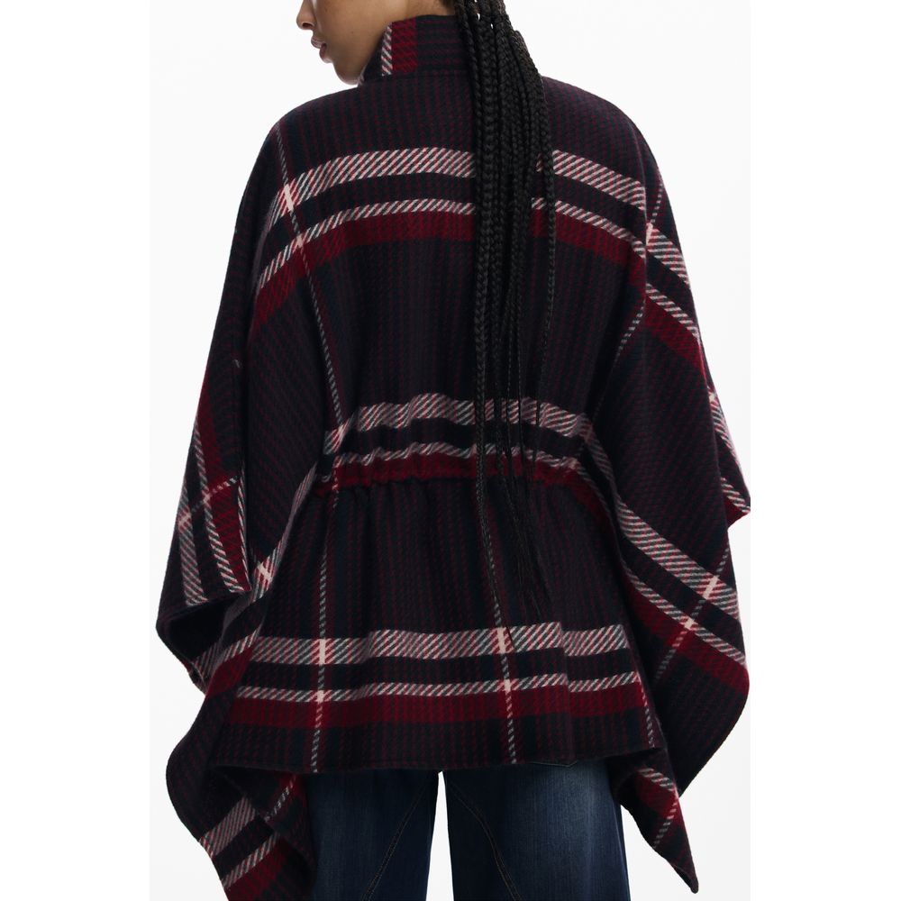 Desigual ALDAMA CHECKS PONCHO - Black Polyester