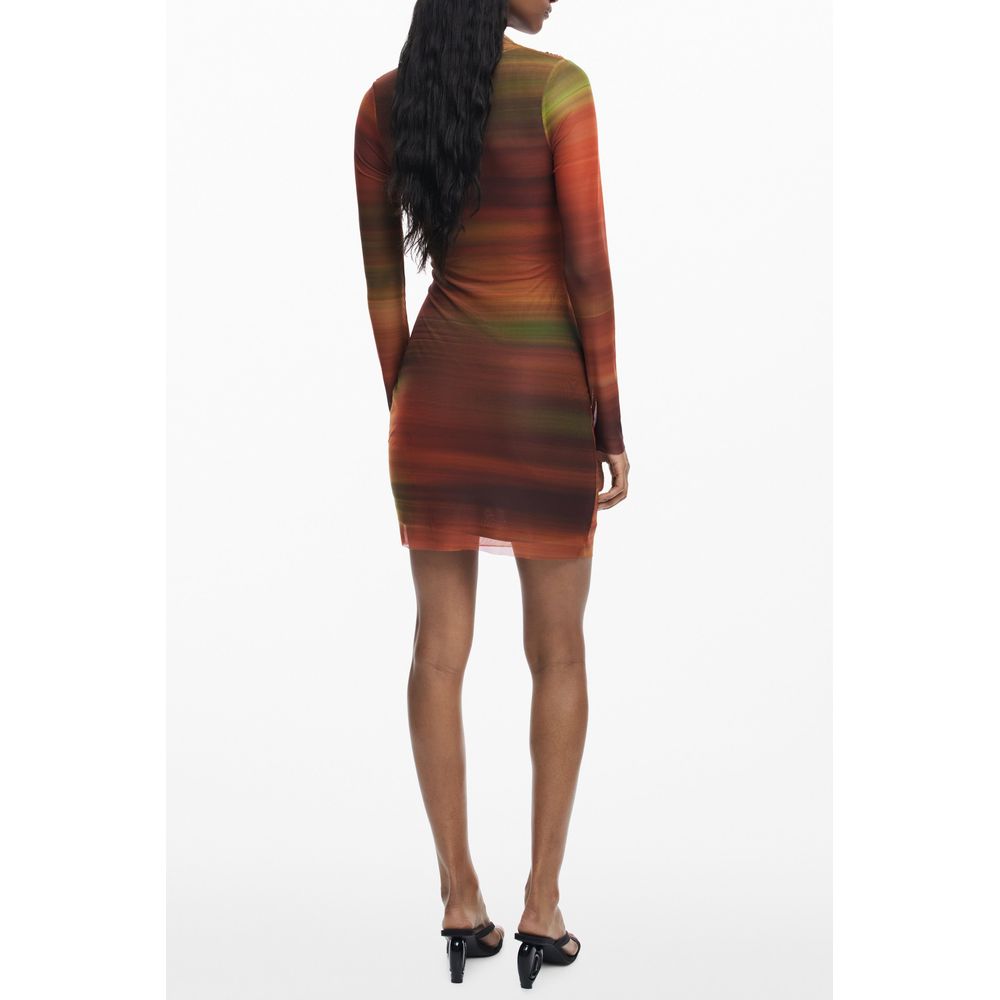Desigual Orange Polyester Women Dress - Bold Elegance Redefined
