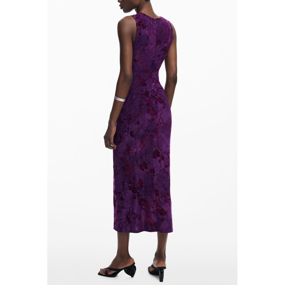 Desigual Purple Polyester Women Dress - Statement Style for the Bold