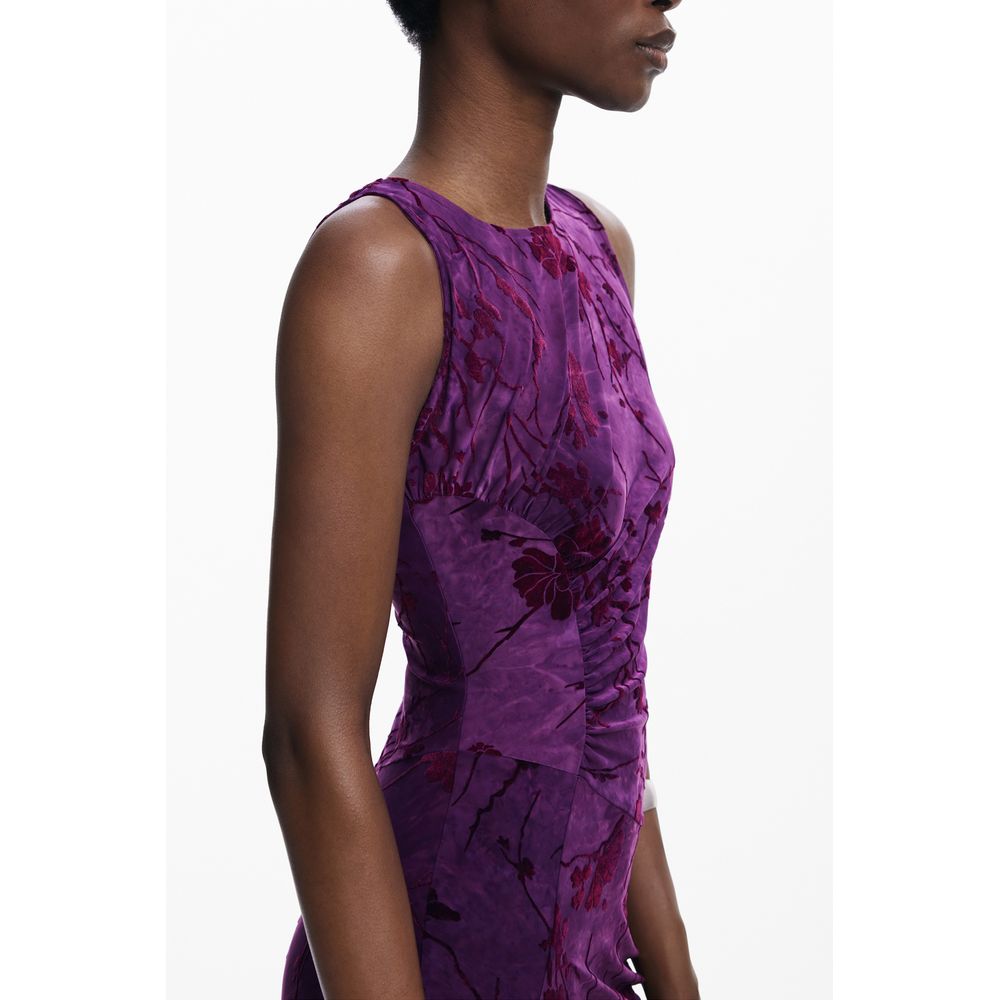 Desigual Purple Polyester Women Dress - Statement Style for the Bold