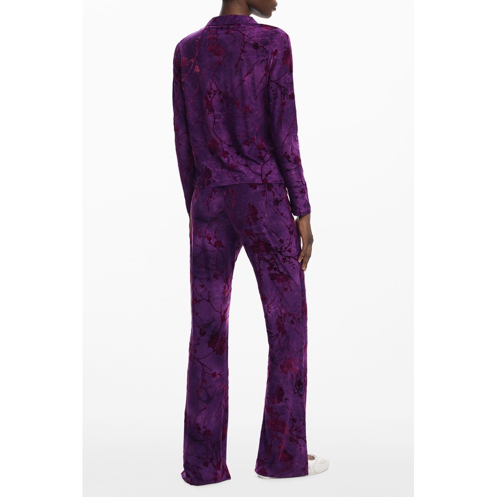 Desigual Purple Long-Sleeved Women Shirt